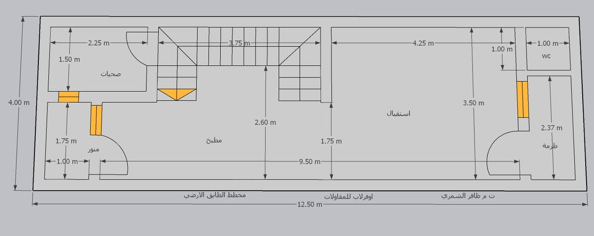 تصميم مخطط 50  م ( 4 × 12.5) لاحد المتابعين  
------------------------------------------------------
تصميم خرائط _ تصميم واجهات _ تسليم هيكل _ تسليم مفتاح _ تصميم مزارع _ تصميم داخلي _ تصميم خارجي _. تصميم مجمعات سكنية _ _ مخططات كهربائية _ مخططات الصرف الصحي _ مسابح - المصمم ظافر الشمري واتساب 0780 799 2616
