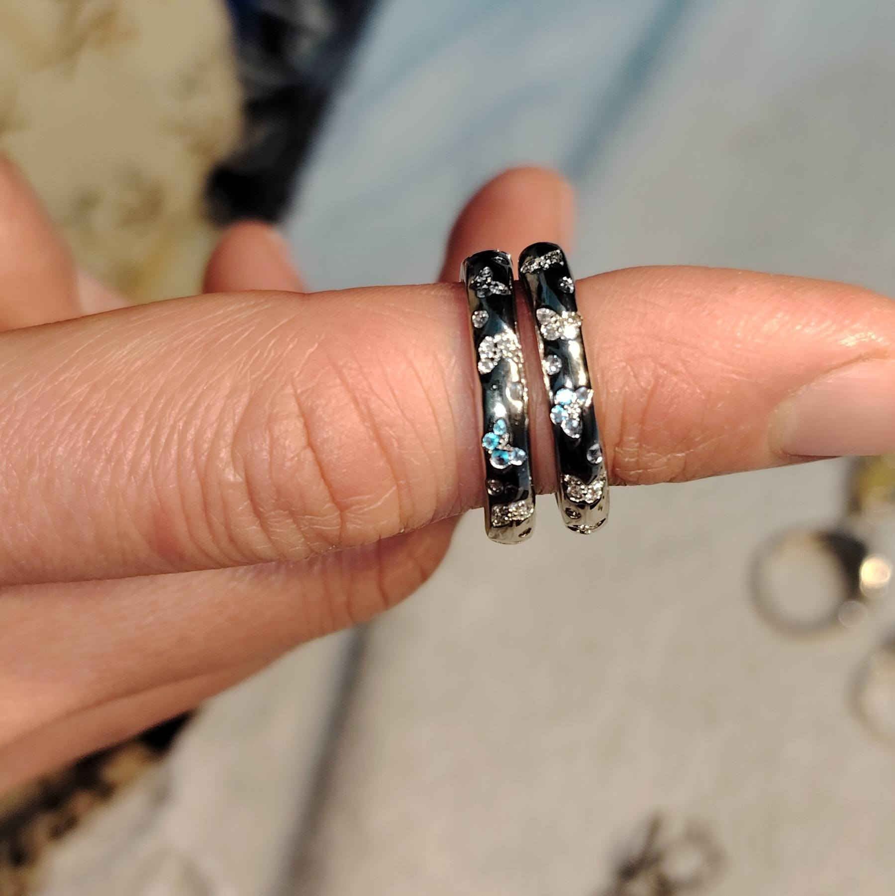 تراجي فظه اصلي مختوم 925 مرصع كرستال ***********
