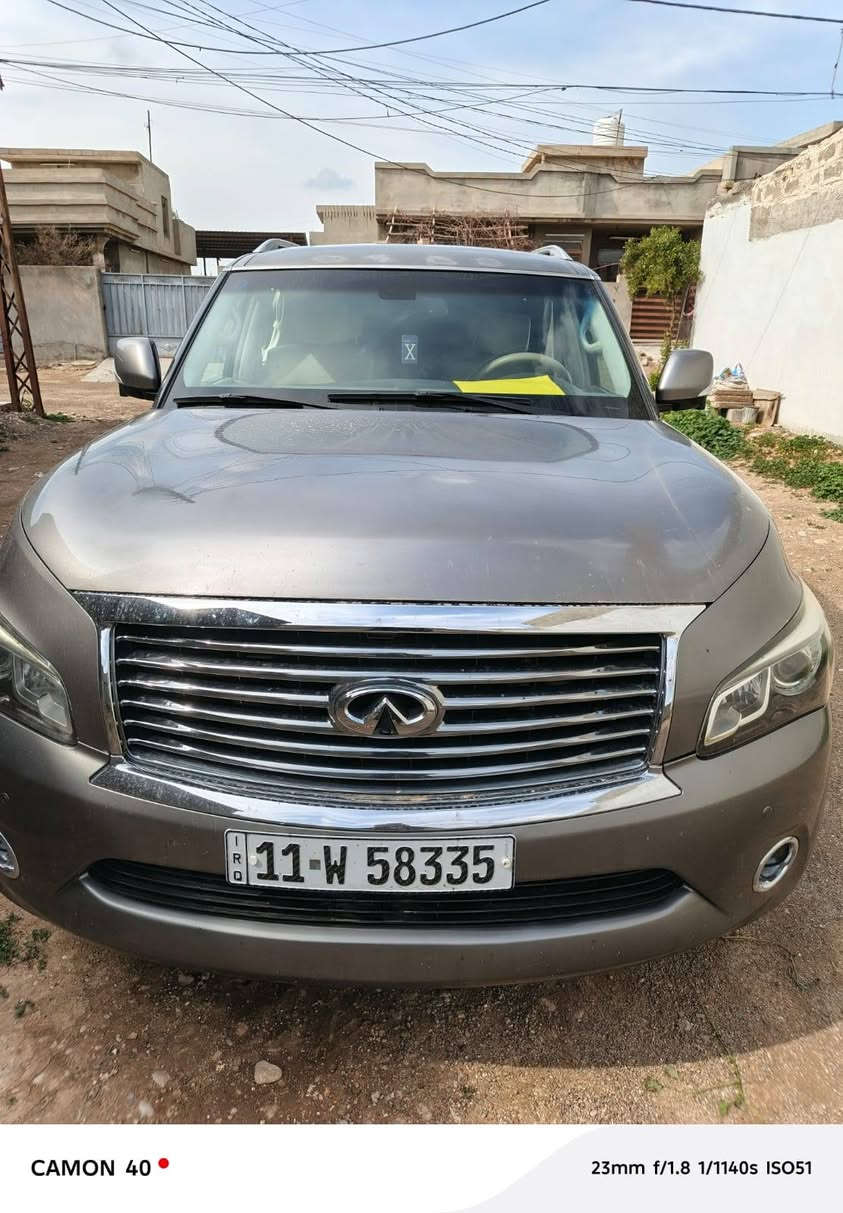 سيارة مال كشاخة وسعرها ارخص من الكامري
انفنتي QX 56 موديل 2013
حجم_8سلندر_المرغوبه
فول_موصفات_اعلى_موصفات_VIP 
السيارة_كفالة_عامة_
كير_مكينه_حدادية__كهرباىيات_كلها_بشرط
جديدة_كلش_سيارة_نظافة  100‎%‎1000
‏المسافة_مقوطعه_51ميل

الموصفات_
بصمة• سلايد  •تشغيل عن بعد •جلد •كشن سايق كهرباىي 
 •سستم صوت كشن سكن كهرباىي •لد امامي لد خلفي 
كامرات360درجة •3شاشات •دبل اكسل 4X4•تبريد كشنات
•حساس خلفي •مريات كهرباىية +مريات اتو قلابة + مريات ترحيب •صاجات بلاك •تحكم ستيرن•منفذ 220•ثلاجة •
•مانع انزلاق •7 راكب • صندوق كهرباىي •بردات خلفية 
ويل بلاك حجم جبير •3 قطع تبريد مركزي  •سياقة ذاتية
كشنات تدفى • مانع انحدار• دشبول ليزري • مريايه عاكسه •
•لايت كهربائية •لايت زنون عالي ناصي بلوجكتر LEd •
•تبريد منفصل شاشة نظام قيادة زراك لايت • حساس امامي 
•ستتم نيكل كامل بلادي • سترين كهرباىي •كشنات خزن 
غراض_الشركة_سبير_كتلوك__كلها_موجوده
مكان السيارة كركوك
 السعر180وبيها مجال قليل
رقم صاحب 
***********
