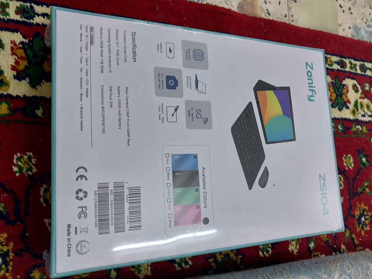 السلام عليكم ايباد Zonify الجهاز بل كارتون ما مفتوح ذاكرته 1 تيره والداخليه 16 كيكا مع كامل ملحقاته 
كيبورد 
ماوس
قلم 
ايربود
شاحنه 
حافظه دفتريه كامل 
السعر 170 وبيه مجال بسيط 
للإستفسار ***********
