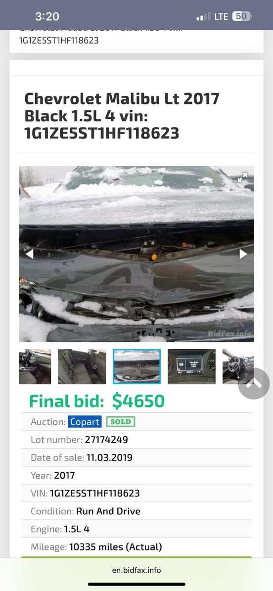 السلام عليكم 
ماليبو 2017 LT
للبيع 
لون نفطي 
قطعتين تبريد 
تريد وكالة او تحويل براحتك 
سنوية للـ 2029
صور الحادث موجوده بالبوست
110$ 
مكاني بغداد - الغزالية 
***********
بي واتساب
