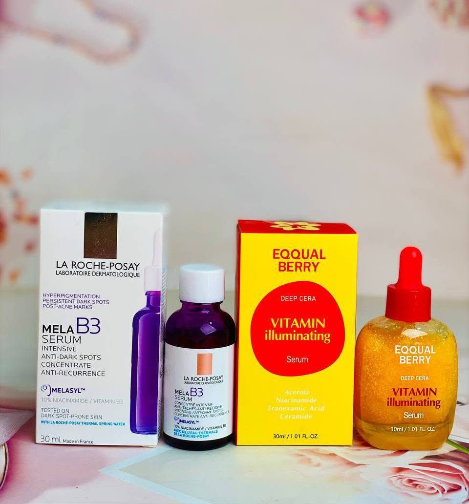 أقوى عرض تفتيح للبشرة صار متوفر 💛💜
مع منتجات أصلية من براند La Roche-Posay و EQQUAL BERRY للحصول على بشرة صافية، موحدة ومليانة إشراقة ✨

💜 سيروم La Roche-Posay Mela B3 Serum
من أشهر سيرومات التفتيح والعناية بالبقع الداكنة، يحتوي على النياسيناميد وفيتامين B3 ليساعد على تخفيف التصبغات وآثار الحبوب ومنح البشرة لون موحد وإشراقة طبيعية.
يمتاز بقوام خفيف سريع الامتصاص ويناسب البشرة الحساسة أيضاً، ويساعد على تحسين ملمس البشرة وتقليل ظهور العلامات مع الاستخدام المستمر ✨

🧡سيروم EQQUAL BERRY Vitamin Illuminating Serum
سيروم غني بمكونات فعالة مثل النياسيناميد، الترانكسامك أسيد والسيراميد، يساعد على تفتيح البشرة، ترطيبها بعمق وتقوية الحاجز الطبيعي للبشرة.
يمنح البشرة نضارة ولمعة صحية ويقلل مظهر الإرهاق والبهتان حتى تبدو البشرة أنعم وأكثر حيوية 🧡

💜 سيروم La Roche-Posay
🇫🇷 فرنسا💯
💛 سيروم EQQUAL BERRY
🇰🇷 كوريا 💯
سعر العرض 30 الالف قبل العرض ب50 الالف 

🚘يوجد خدمة توصيل لجميع محافظات العراق ٤ الاف🚘


**إذا كنت صاحب هذا الإعلان وتريد حذفه لأي سبب، رجاءا أرسل رسالة إلى الدعم الفني**