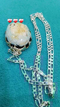 قلادة فضة 925 • حجر سليماني