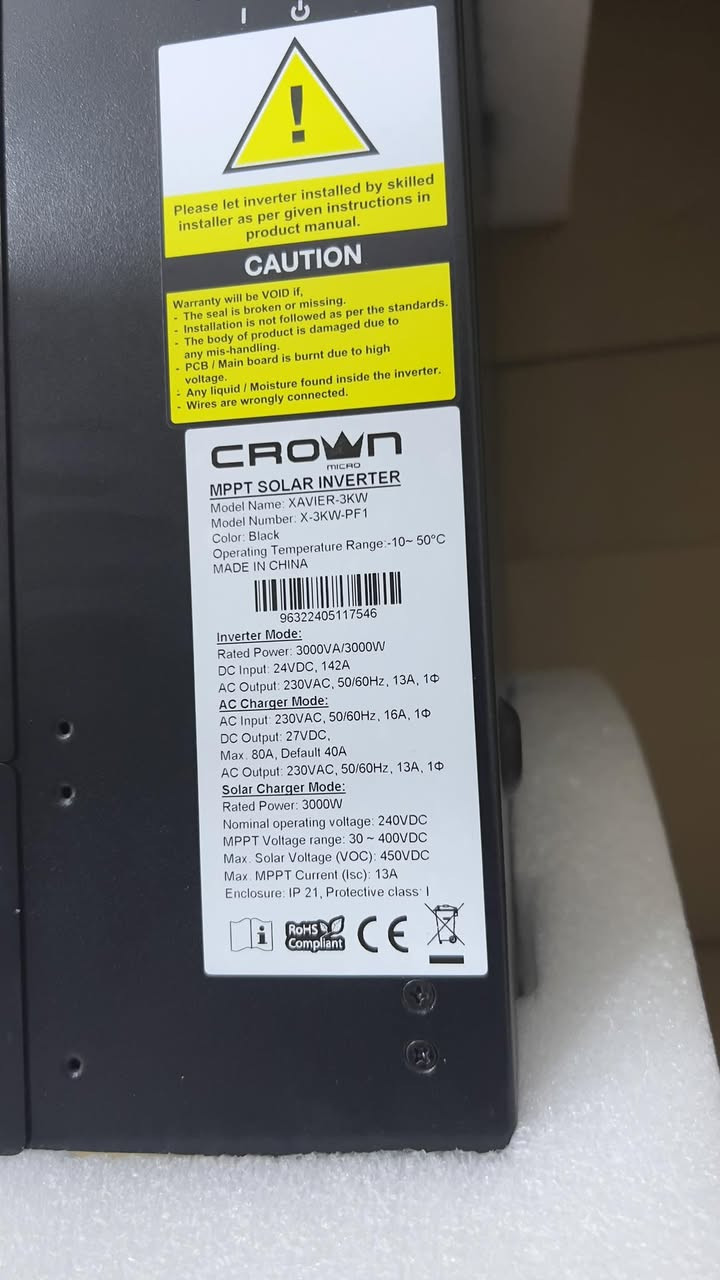 انفيرتر 3 kw من شركة كراون جديد   متوفر عدد 2
سعر : 180$
للتواصل واتس اب : ***********

