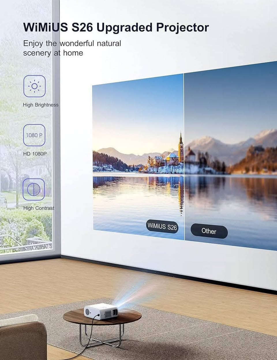 عملاق الأداء والعرض من  & wimius
يعني راح تشمر البلازما وتعيش اللحظه 🤣🤣
💥 مناسب جدا للمدارس والمعاهد وإلقاء المحاضرات
💥 مناسب جدا للألعاب ومشاهدة الأفلام والفيديوهات
💥 مناسب جدا للرسامين والتصميم والتخطيط 
امزون اصلي درجه اولى
مواصفات ولااروع 4k
ألوان تلفزيونيه ممتازه 🌈🌈
اللومنز 24.000 
واي فاي 2.4 & 5G
بلوتوث Bluetooth 💯 💯 5.2
سماعات داخليه ستيريو
نظام تصحيح تلقائي لزاوية السقوط 6D 😱😱
يعمل بوضوح في النهار ولاتحتاج الى تعتيم
التباين 20.000:1
حجم العرض يصل ل 6 متر
يعمل على الهاتف أندرويد و IOS
يمكن ربطه مع الستلايت او الحاسبة او بلي ستيشن
منافذ الجهاز متكامله وموضحه بالصور
سعر القطعه فقط 100 الف دينار
العنوان بغداد الشعب وتوجد خدمة توصيل 5 آلاف لكافة انحاء العراق
للحجز والاستفسار مراسلة الخاص او التواصل عبر الواتس على الهاتف ***********
