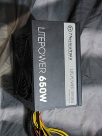 شباب باور سبلاي  Psu 650w thermaltake 80+ bronze lite power  مستخدم لل...