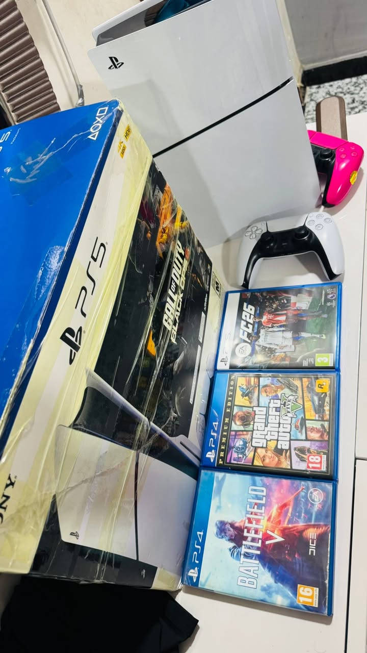 🎮 PS5 للبيع
✅ جوستك أصلي

✅ Red Dead + Grand Turismo

ملاحضة الاقراص 3 ويا كلهن مشتريهن جدد

وكذالك الجوستج 

✅ سماعة خاصة بالكيمك

✅ كامل الملحقات

✅ نظافة 99‎%‎

📍 بغداد - الشعله

💰 السعر: الشامل 900

سعر البلي:800

التصال ***********

