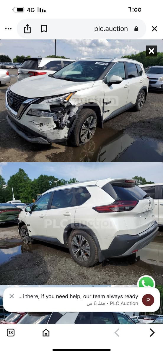 نيسان روج 2023 تيربو
فول مواصفات  SVwad

بنوراما 

ضررها جاملغ امامي جهه السائق وجزء من باب السائق

ماشيه ٧٧ الف كيلو 

تبريد تدفئه 

وكشنات ستيرن  تدفئه 

الداخل جلد لون ابيض

بصمه اربع ابواب 

بردات خلفيه 

رادار امامي خلفي  نقطة عمياء 

كاميرا حساسات خلفيه 

تحديد مسار 

تحذير من إჂ̤ اصطدام رادار تصادم 
السعر :(١٨٠ ورقه )

رقم اربيل باسمي *********** للأستفسار الاتصال على رقم هذا وكل تفاصيل مذكوره اعلى وصور الحادث مرفقه
