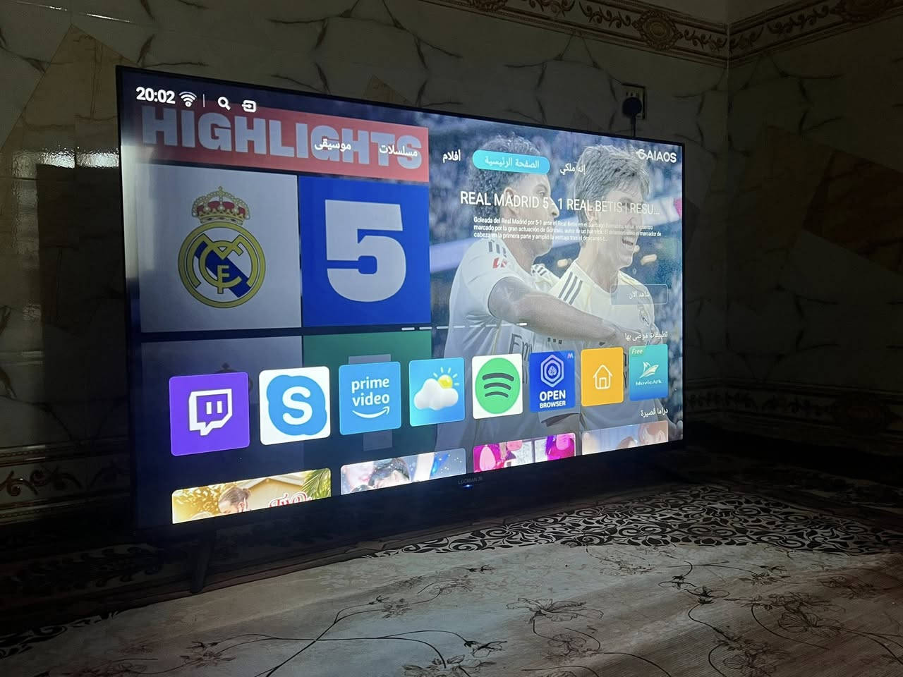 حجم 52
4K 
تدعم نيتفليكس سبوتوفاي المنصه 
دقه كلش قويه بالالعاب 4k 
صوت محيطي
***********
