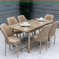 ميز طعام 6 كرسي سلايد سطح   خشب تركي شغل درجه اولى   السعر 250 الف  يو...