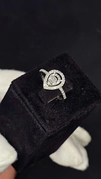 خاتم نسواني • فضة إيطالية 925 • حجر كريستال