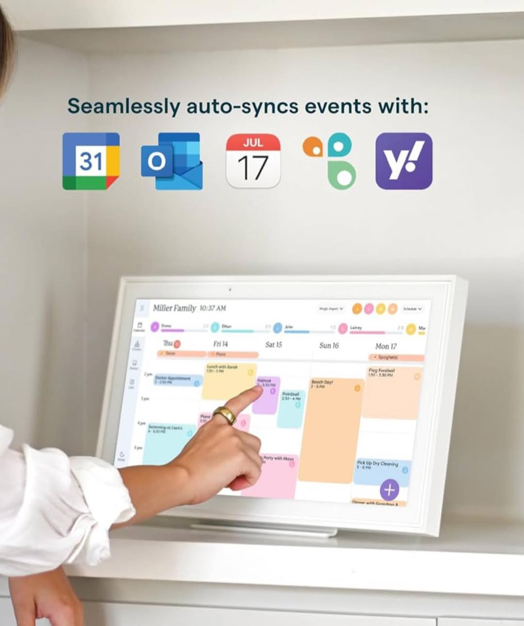متوفر من امازون 💐
🌸شاشة تقويم skylight 15” الرقمية🌸

تقويم العائلة الذكي المتكامل على الحائط: أخيرًا، تقويم رقمي متصل بشبكة Wi-Fi مع شاشة لمسية لتنظيم شؤون العائلة بأكملها بسلاسة. أصبح من السهل الآن إبقاء جميع أفراد العائلة على اطلاع دائم من خلال تخصيص لون ومهام لكل فرد. تقويمك المفضل لعامي 2025-2026 وما بعدهما.

إعداد سريع: ما عليك سوى توصيله بالكهرباء، والاتصال بشبكة Wi-Fi، ومزامنة التقويمات - ستُضاف جميع أحداثك تلقائيًا. أضف الأحداث أو المهام مباشرةً على الجهاز أو استخدم تطبيق الهاتف المحمول المجاني. متوافق مع تقويم جوجل، وتقويم iCloud، وتقويم Outlook، وCozi، وYahoo.

متوافق مع تقويم جوجل، وتقويم iCloud، وتقويم Outlook، وCozi، وYahoo. شاشة ذكية عالية الدقة جميلة وسهلة الاستخدام: شاشة لمسية مقاس 15 بوصة قابلة للتركيب على الحائط أو العرض على حاملها. بفضل خياري التركيب على الحائط أو وضعها على الطاولة، تُعدّ هذه الشاشة مثاليةً كمنظم يومي للمنزل أو كأداة تخطيط لمكتبك.

جدول المهام وتخطيط الوجبات: أضف وعدّل وحدّد المهام المنجزة على مدار اليوم. شجّع العادات الصحية والاستقلالية مع جدول المهام التفاعلي، وحافظ على روتينك اليومي 
. اعرض خطة وجبات عائلتك وتجنّب السؤال اليومي "ماذا سنأكل على العشاء؟".
حمّل التطبيق المجاني للبقاء على اطلاع دائم من أي مكان: يمكنك الوصول إلى جميع بيانات تقويم سكاي لايت وإدارتها عبر تطبيق الهاتف المحمول. أضف المهام والواجبات إلى القائمة أثناء التنقل

جديدة👍
السعر ٦٠ الف💐
سعرها بامازون ٢٩٩$🤨


**إذا كنت صاحب هذا الإعلان وتريد حذفه لأي سبب، رجاءا أرسل رسالة إلى الدعم الفني**