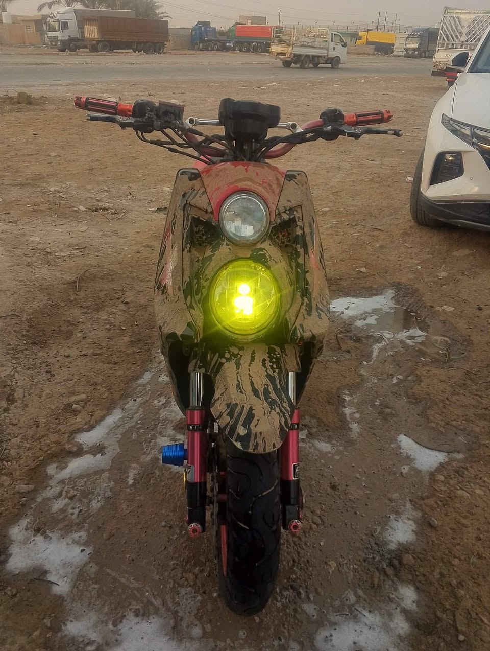 دراجه خير م̷ـــِْن •اللّـہ̣̥ محركه كفاله
بيه تزويد حلو
صدر امامي ب150الف بلادي كرزي
ستيرن رياضي كرزي 
لايت عالي ناصي ازرك اصفر
كلجات م̷ـــِْن بيت عقيل
وياله حمر بلاد
تايرات جدد
بريك امامي خلفي
براغي سبع الوان
دراجه مين ماتجيه مكفوله وحلوه
خان بني سعد
سعر بواحد وبيه مجال قليللل ابو ل850طلع كبل
او مراوس بوليس مسطره وتنطيني فرق 
***********
