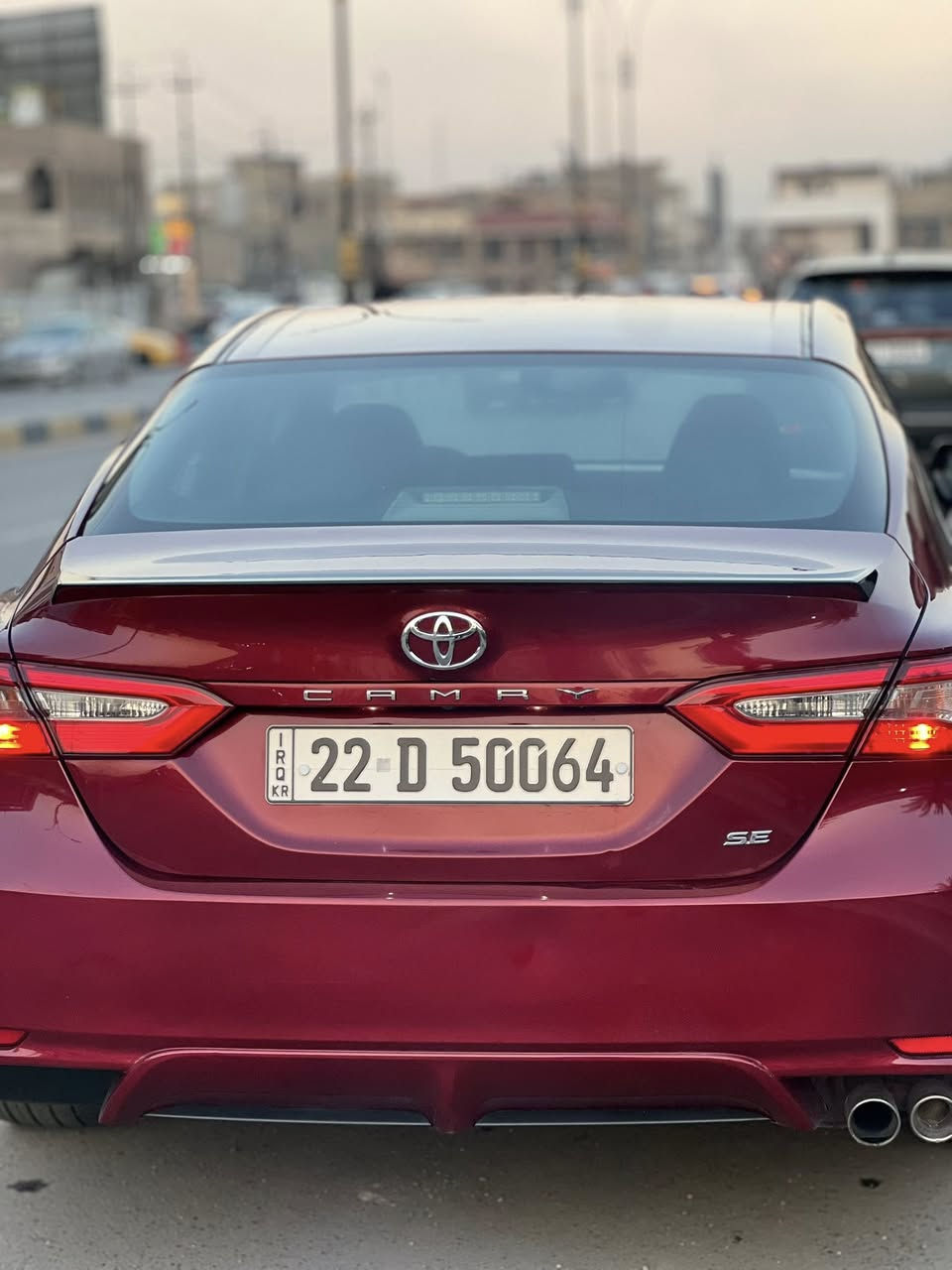 السلام عليكم
تويوتا كامري 2018 SE PLUS

رقم اربيل الجديد (شرط التحويل)

بدون ايرباك بدون دواخل

حادثها موضح بالصورة جاملغين صبغ + بنید بارد فقط

ماشية 75 mil 

فول مواصفات عدا الفتحة

بصمة

شفتات ستيرن

رادار امامي خلفي جانبي 360

تحديد مسار وقيادة ذاتية

نقطة عمياء

حساس اطارات

كشنات جلد + تحكم كهرباء

شاشة كار بلي + كامرة + حساس خلفي

مراية داخلية تعتيم تلقائي + بوصلة

ادامة كاملة عليها
شرط التحويل

السعر 168

بغداد شارع فلسطين
متوفر اتصال
***********
