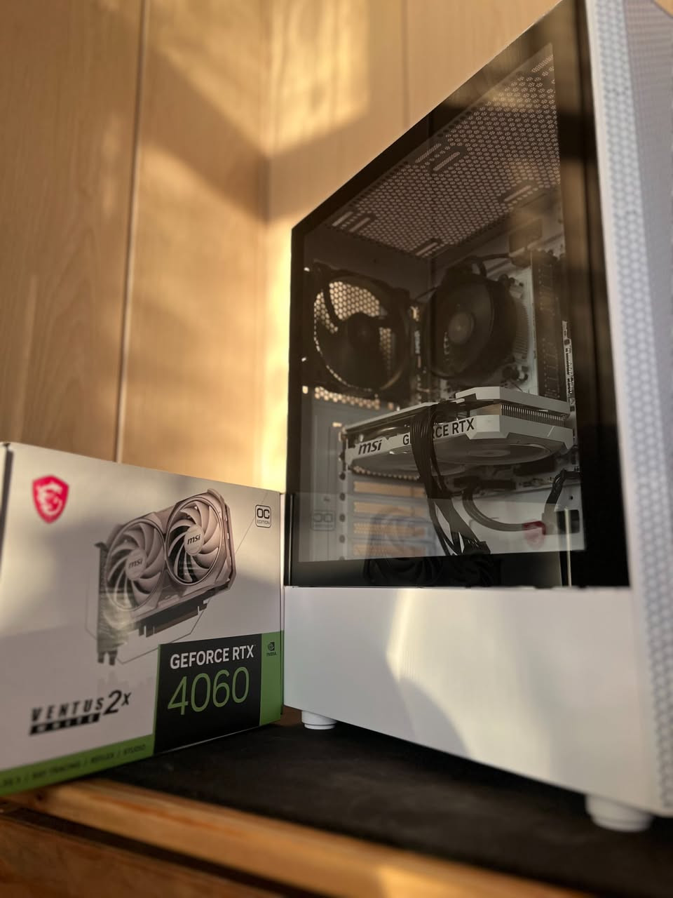 GPU: MSI Ventus GeForce RTX 4060 8gb (White)
CPU: Ryzen 5 3500X
MB: b450m (White)
RAM: 16gb 3200mhz
CASE: XPG Valor Mesh (White) السليمانية, العراق


**إذا كنت صاحب هذا الإعلان وتريد حذفه لأي سبب، رجاءا أرسل رسالة إلى الدعم الفني**