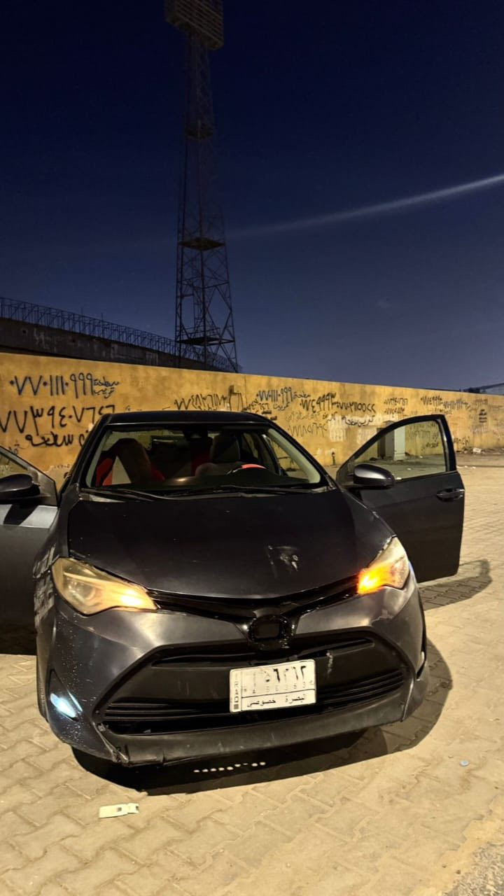 كورلا موديل 2017 وارد امريكي
رقم بصره حره باسمي تحويل ثاني يوم
ضربته جاملغ وبنيد مصلحات بدون تبديل
وهنا بلعراق نضربت باب وجاملغ الخلفي
مكينه 1800 مكفوله 
الگير على البگ بي تأخير فقط
السعر 100 وبيه مجال 
***********
