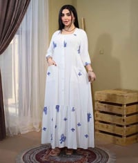 دشداشة مطرزة • كشمير • ٢XL-٥XL