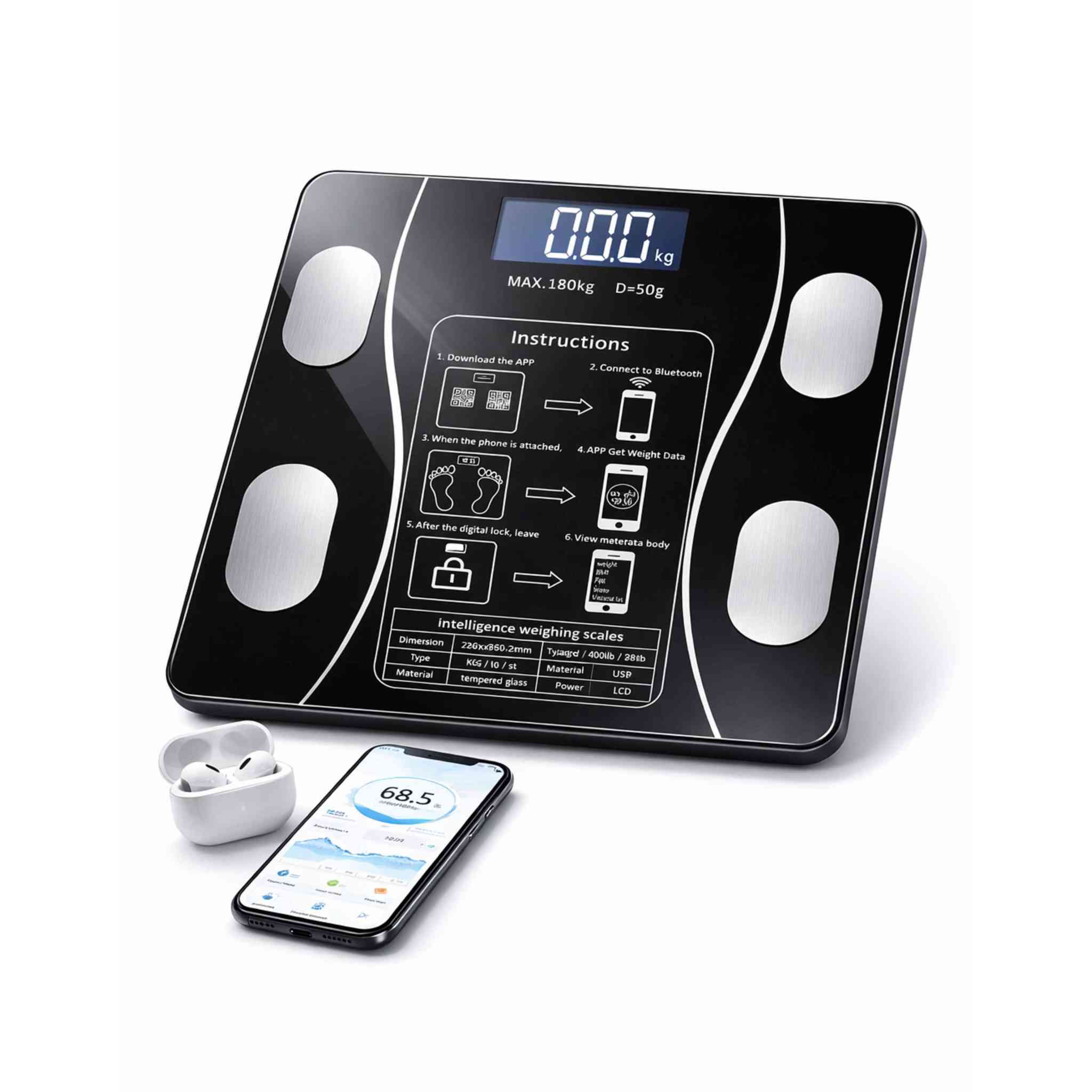 ️ ميزان ذكي أنيق يقيس الوزن والدهون والسوائل بكل دقة!
السعر 15 الف والتوصيل مجاني لباب البيت
يتصل بالتطبيق لتتبع جسمك مع مرور الوقت 📲

يدعم أكثر من مستخدم، شاشة رقمية مضيئة وزجاج آمن 🌟

أوزان من 0.2 لـ180 كغ، وحدة قياس قابلة للتغيير ⚡
تابع صحتك بسهولة ومرح! 💪🎉 أربيل, العراق


**إذا كنت صاحب هذا الإعلان وتريد حذفه لأي سبب، رجاءا أرسل رسالة إلى الدعم الفني**