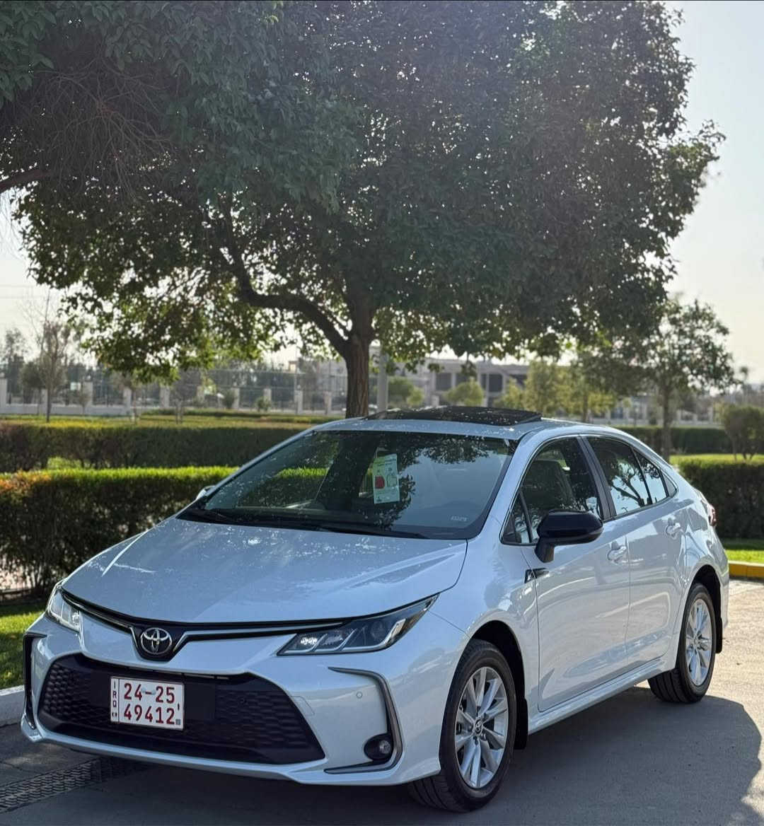 كرولا 2025 شركة ساز ضمان ٣ سنوات
السيارة فول مواصفات سلايد . شحن وايرلس.بصمة . كشنات كهرباءي ، شاشة ديجتال ، وباقي المواصفات معروفة
 قبل اسبوعين ماخذها زيرو من شركة ساز اربيل 
هسه ماشية الف  كيلو متر فقط
السيارة مكفول من كلشي بحالة الوكالة بعدها 
بيها ضمان شركة ٣ سنوات وتبديل دهن وفلتر مجاني 
السعر ١٩٢ ورقة
مكان السيارة اربيل 
***********
