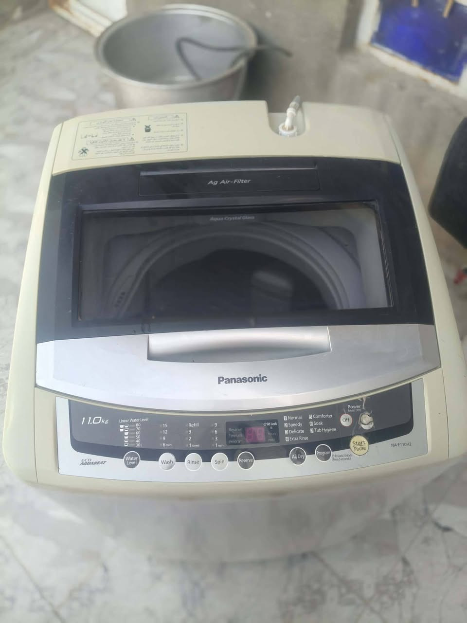 غساله فول اوتماتيك غسل وتنشيف و شطف تغسل بطانيه بانسونيك ياباني 11كيلو *********** نضافته مثل ماوضح بصوره
