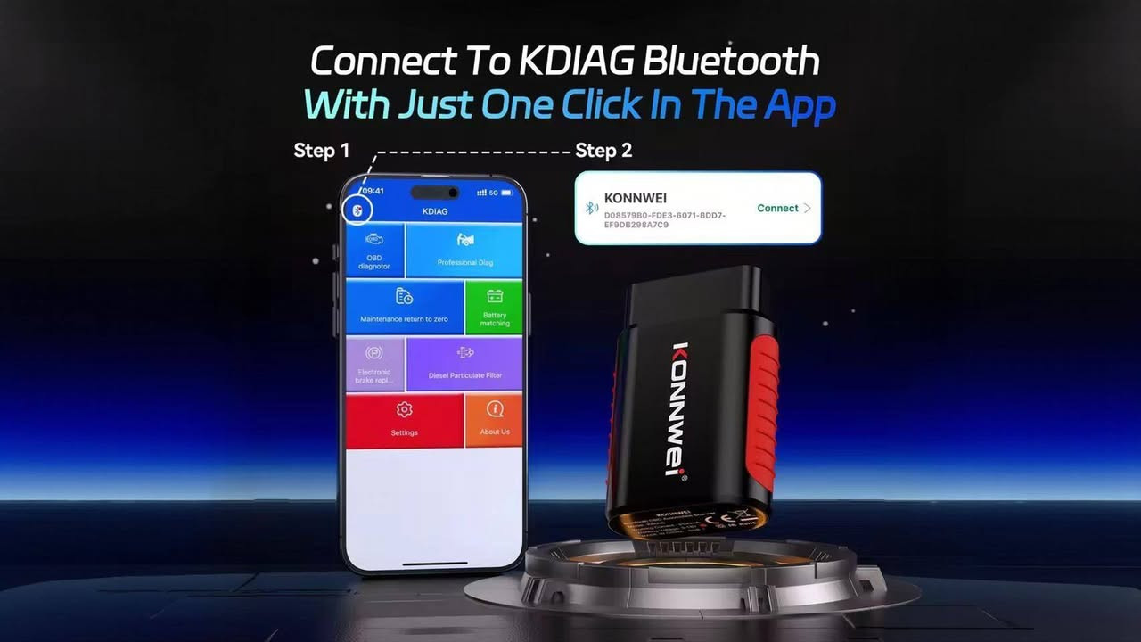 جهاز فحص وتشخيص أعطال السيارات الشامل Konnwei KDIAG OBDII
تشخيص جميع أنظمة السيارة، وليس فقط المحرك.
متوافق مع أجهزة أندرويد و iOS عبر البلوتوث، مما يحول هاتفك إلى أداة تشخيص احترافية.
يتضمن ميزات مثل التعرف التلقائي على السيارة (Auto-VIN) وتسجيل البيانات الحية ورسمها بيانيًا.
 أكثر من 98% من موديلات السيارات في السوق ويقدم تحديثات مجانية مدى الحياة
السعر 20 ألف


**إذا كنت صاحب هذا الإعلان وتريد حذفه لأي سبب، رجاءا أرسل رسالة إلى الدعم الفني**