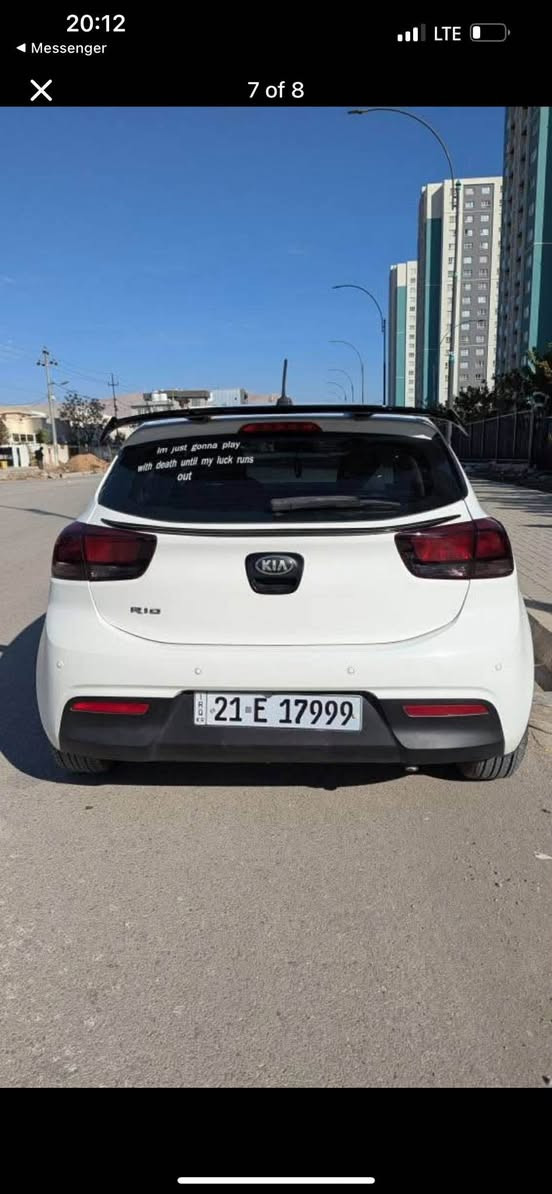 کیا ریۆ ٢٠١٨
گێر تۆماتیک و عادی و سپۆرت
شاشە ئایپاد و کامێرا
سوکان ڤۆلیۆم و تەحدید سورعە
مەکینە ١.٦
گێر و مەکینە بەشەرت نەکراوەتەوە
کامل جوانکاری
تەنها دەرگای دوای سایەق و چەمەلەغی دواوە بۆیاخە 
سەنەوی و هەزە و بەرادی تازەیە هەتا ٢٠٣٠ بەناوی خۆمەوەیو
نرخ/٩٨
ژم/*********** السليمانية, العراق
