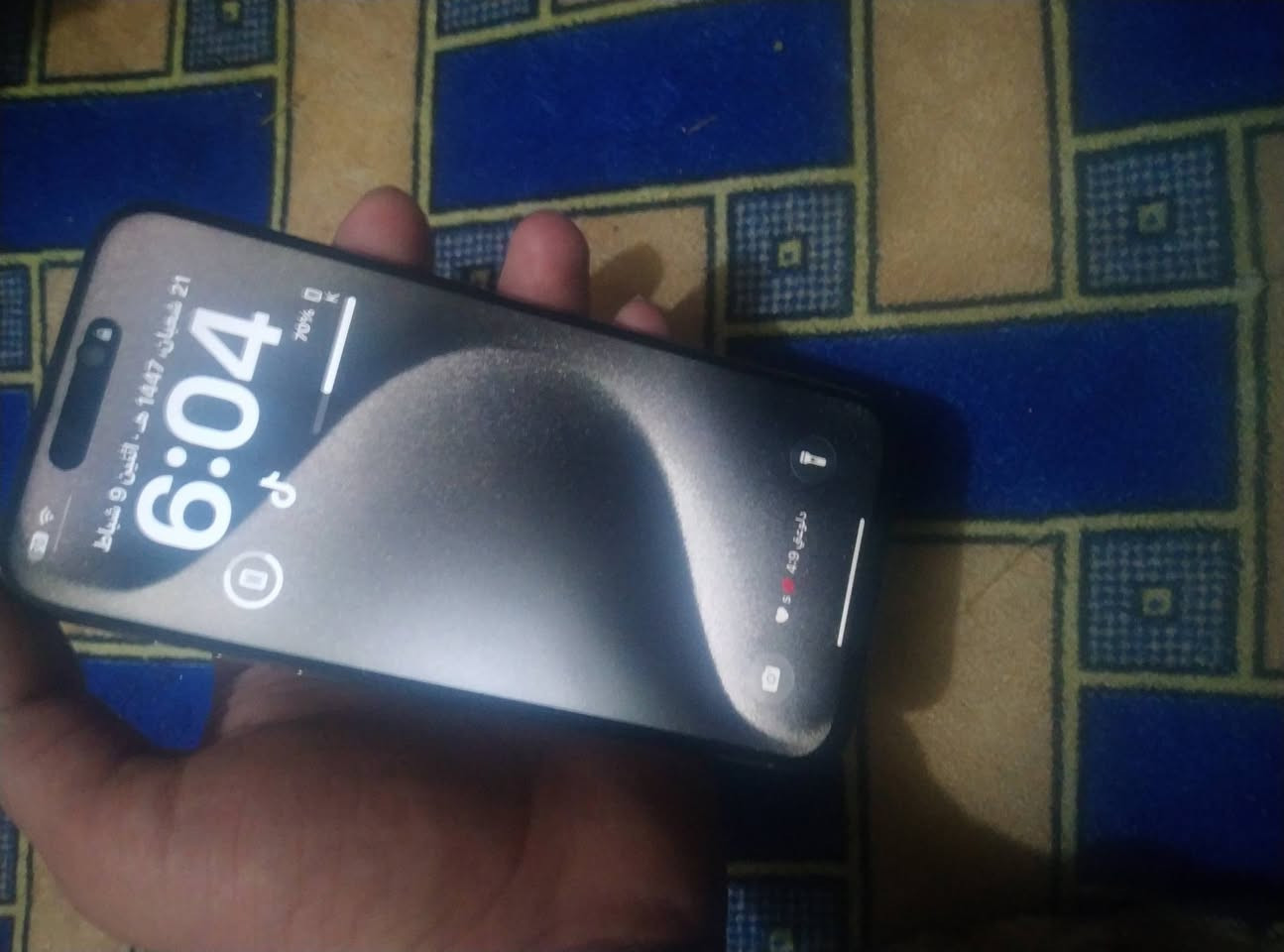 15 برو ماكس مستبدل شاشه وفيس ايدي واكف باقي كله مكفول بطاريه 88 ذاكره 256 عنواني بغداد مدينة الصدر سعره 650 وبي مجال ***********
