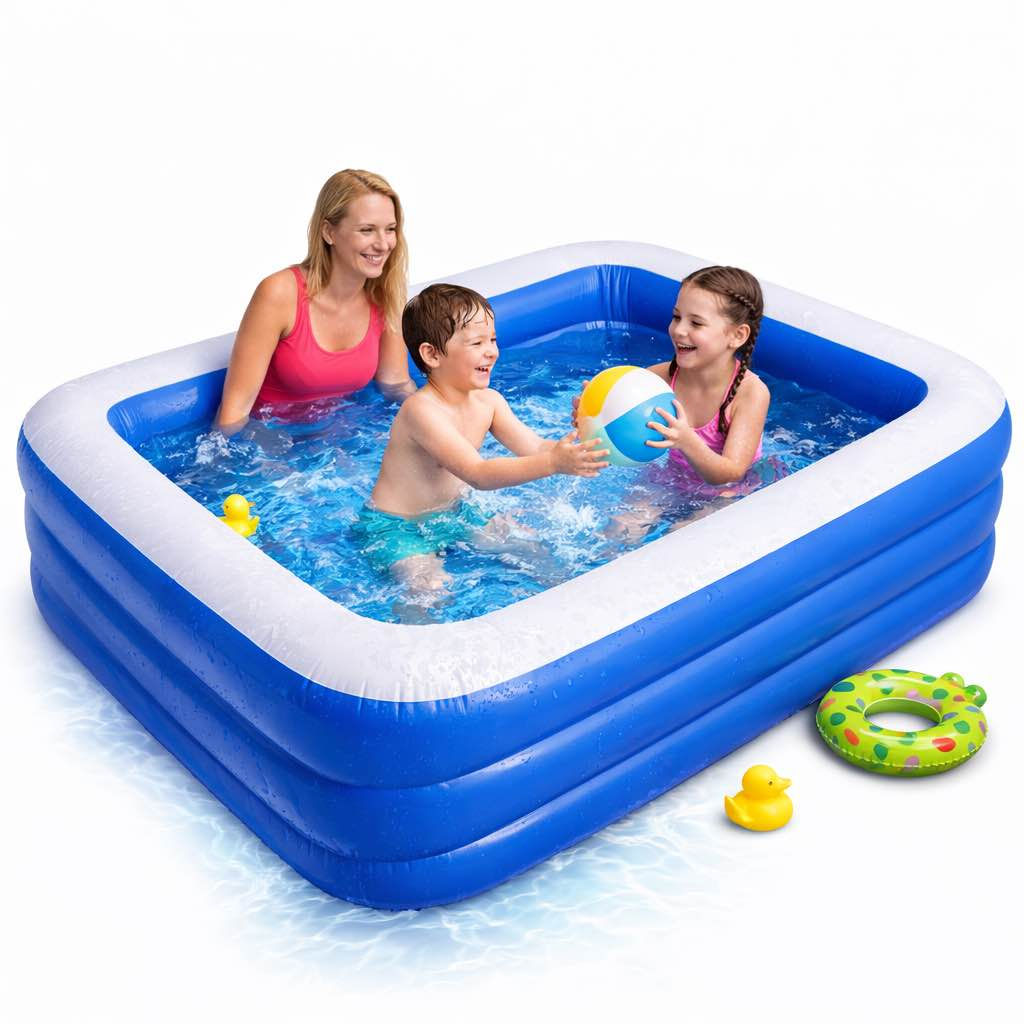 مسبح عائلي قابل للنفخ – Family FunPool

• مسبح عائلي قابل للنفخ بتصميم مستطيل مناسب للاستخدام الخارجي

• تصميم بسيط بثلاث طبقات هوائية يوفر شكلًا ثابتًا ومريحًا

• مصنوع من مادة بلاستيكية مرنة

• مناسب للاستخدام في الحدائق أو المساحات الخارجية

• لون أزرق مع حواف فاتحة يعطي مظهرًا صيفيًا جذابًا

• يحتوي على تحذير واضح للاستخدام الخارجي وتحت إشراف الكبار

• النوع: مسبح قابل للنفخ
• الابعاد: 138*91*40
• الشكل: مستطيل
• اللون: أزرق مع حواف فاتحة
• الاستخدام: خارجي
• الفئة: عائلي بغداد, العراق


**إذا كنت صاحب هذا الإعلان وتريد حذفه لأي سبب، رجاءا أرسل رسالة إلى الدعم الفني**