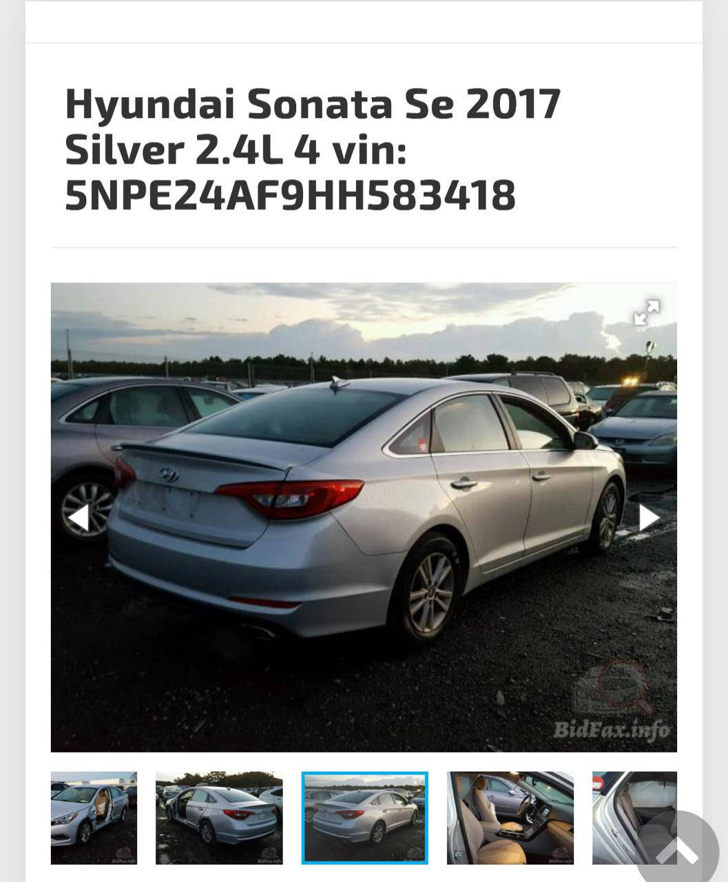 السلام عليكم سوناتا 2017 وارد امريكي حادثه ويه الصور تبديل باب وجاملغ وبارد باب وجاملغ يعني بس حادث امريكا الباقي كفاله محرك 2400 ماشيه 100 واحد ميل رقم سنويه كله جديد رقم سليمانيه شرط تحويل تخم تاير جديد قبل يومين حداديه جديده سياره جاهزه اي نقص مابيه محرك مفتوح مجفت درجه أولى السعر 120 وبيه مجال مكان السياره بغداد للتصال ***********
