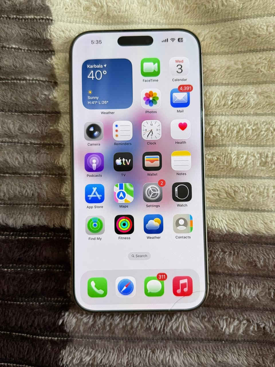 سلام عليكم
iPhone 16 pro max 
نظيف جدا وكامل ملحقاته بطاريه ٩١ 
والجهاز تفحص وين مايعجبك 
والسعر ١٣٥٠ 
ومكاني كربلاء 
***********
