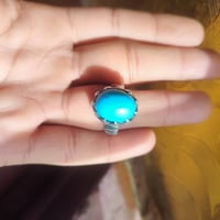 محبس فيروزي • فضة ٩٢٥ • سعر خاص