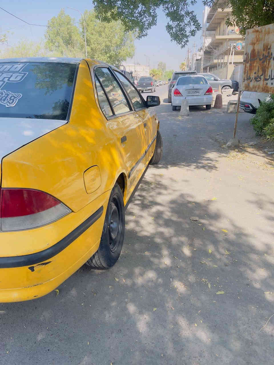 سلام عليكم سياره سمند موديل ١٢ مكينه كير فرنسي رقمه حالين نكلزي هزه غرامات هيه مصفره بسمي مكاني بغداد زعفرانيه هاذ رقمي ***********
