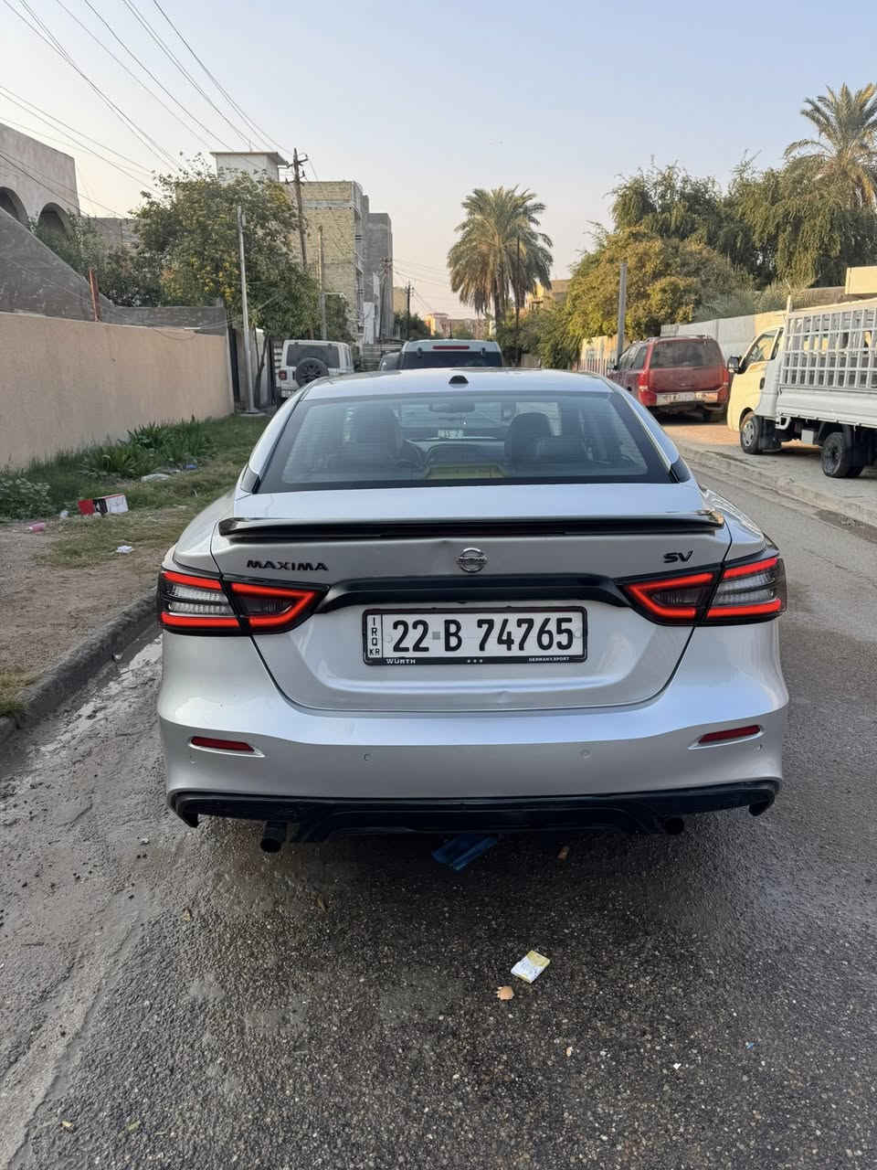 مرحبا حبايبي كل صور والسونار مسوي جديد كبل كم يوم موجود مع صور مكان سياره بغداد العامريه
سعر ١٣٥ وبيه مجال حك جيه
***********
نيسان مكسيما 2020 SV
لون سلفر 
رقم اربيل باسمنه مو باسم شركة وتحويل مباشر 
ضرر امريكا سرقه الجاملغات الامامي والبنيد مطبوغات بدون لا شاصي لا لغد لابدنه ... والصندوك صارت بيها ضربه بغداد
تبديل قبغ جنطه نفس لون وصبغ دعاميه خلفيه  ايرباك ستيرن سستم
تدفئه كشنات 
محرك 6 سلندر 3.500 
كير 8 نمرا 
رادار امامي + حساسات امامي 
 تشغيل بصمه تشغيل عن بعد ابواب بصمه لايت وكشافات بكلايت فول led حساسات خلفيه + كامرا  
نقطه عمياء 
تبريد قطعتين 
كشنات جلد 
صدر امامي خلقي جديد 
منظومة بانزين + منظومة هواء ادامة كامله 
ماشيه 154.000 كيلو
