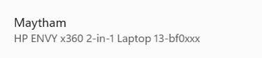 لابتوب Hp envy x360
شاشة لمس قلابة 360 درجة
قياس : 13 
نظافة : 100%
ذاكرة : 512GB
الرام : 16
المعالج : 12th Gen Intel(R) Core(TM) i7-1250U


**إذا كنت صاحب هذا الإعلان وتريد حذفه لأي سبب، رجاءا أرسل رسالة إلى الدعم الفني**