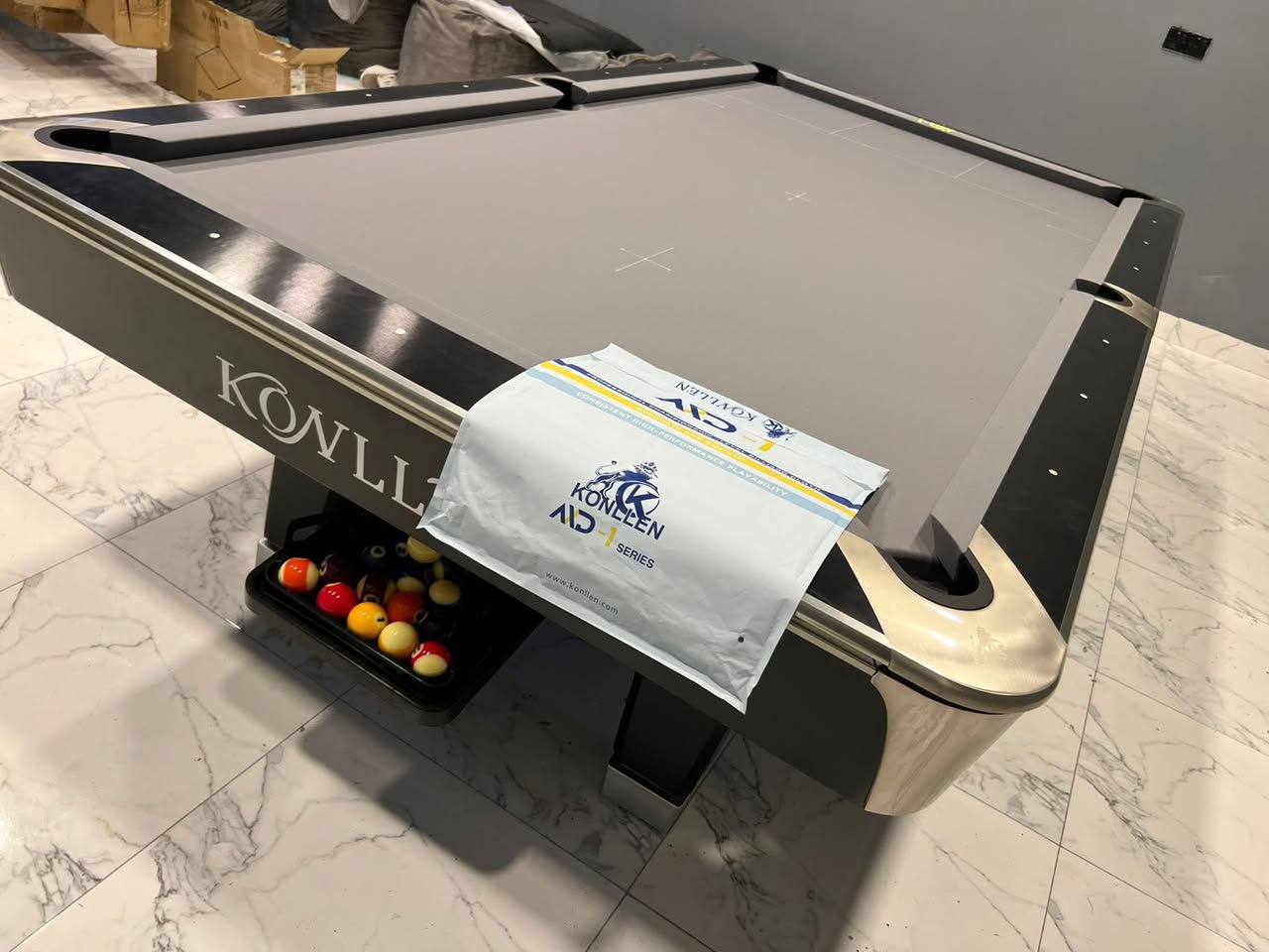 KONLLEN TABLE
للمباريات الكبيرة.
وكاله رسمي في عراق شركه (snooker shopping ) 
⭐️ Snooker Shopping 🚚 All over the world 📍 Iraq - Erbil (40street) 📞 ***********
