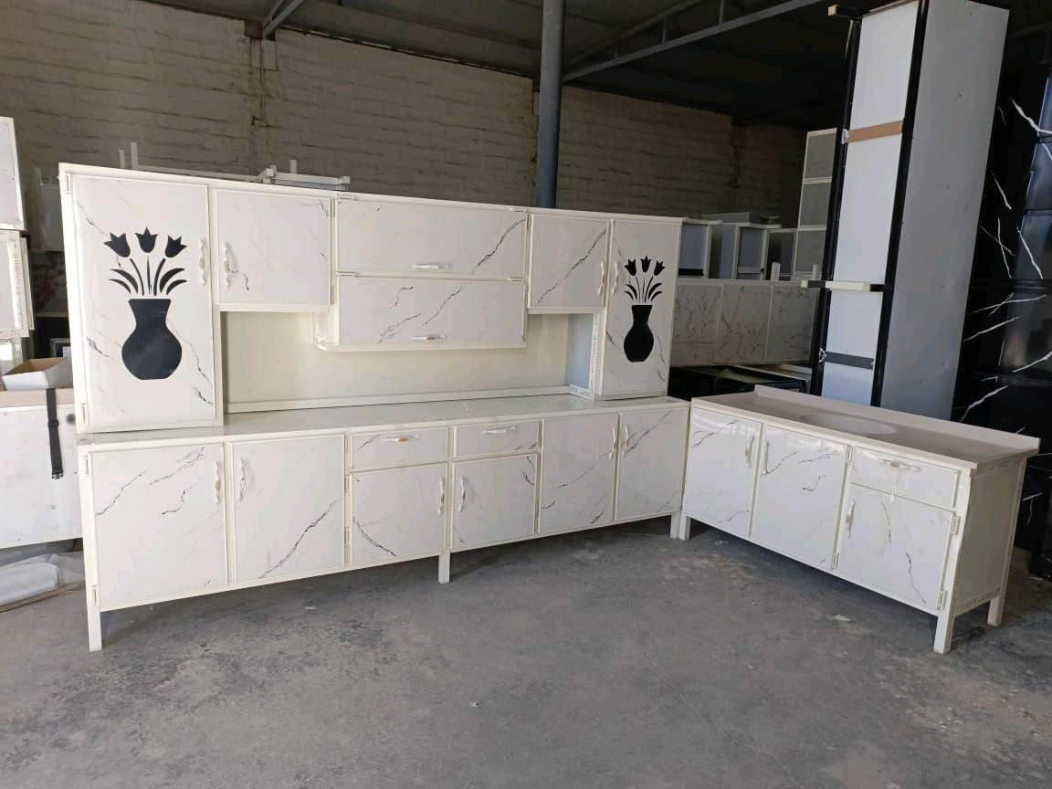 كاونتر المنيوم قياس 3 امتار وسنك متر ونص مرمر سعر 450 الف