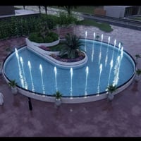 تأسيس مياه وصرف • نافورات موسيقية • فنادق وحدائق