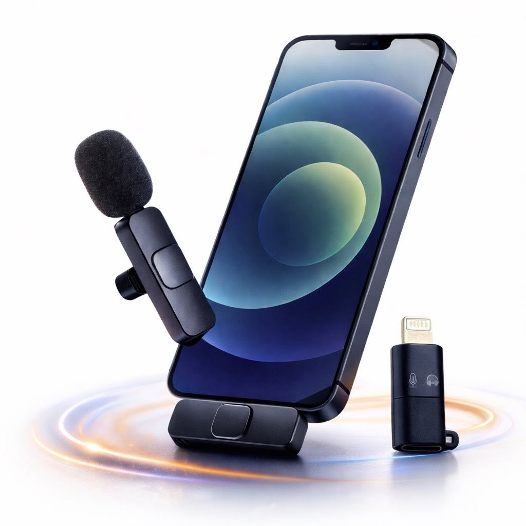 مايكروفون لاسلكي K8 للهواتف – Plug & Play لتسجيل الصوت والفيديو

مايكروفون لاسلكي صغير وسهل الاستخدام مصمم لتسجيل الصوت مع الهاتف مباشرة عبر المستقبل، مناسب للبث المباشر وتصوير الفيديو والمقابلات بدون الحاجة إلى تطبيقات إضافية.

• تشغيل مباشر Plug & Play
يعمل مباشرة بعد توصيل المستقبل بالهاتف دون الحاجة إلى تنزيل أي تطبيق.

• نظام مايكروفون لاسلكي مع مستقبل
يتكون من قطعتين: مايكروفون مرسل يتم تثبيته بالملابس، ومستقبل يتم توصيله بالهاتف.

• مدى استقبال حتى 20 متر
يدعم استقبال الصوت لاسلكياً حتى مسافة تصل إلى 20 متر.

• مؤشرات ضوئية للحالة
مزود بمؤشرات ضوئية توضح حالات التشغيل والاقتران والشحن ومستوى البطارية.

• مناسب للبث والتصوير
مناسب لـ:
البث المباشر (Live show)، المقابلات (Interview)، وتصوير فيديوهات Vlog.

• توافق واسع مع الهواتف
توفر نسخ تعمل مع iPhone و Type-C.

 • الموديل: K8 Wireless Microphone
 • النوع: مايكروفون لاسلكي مع مستقبل للهاتف
 • المدى اللاسلكي: حتى 20 متر
 • طريقة الاستخدام: Plug & Play
 • مكونات النظام: مرسل (Microphone transmitter) + مستقبل (Receiver)
 • مؤشر بطارية منخفضة: عند أقل من 20%

محتويات العلبة:
 • مايكروفون مرسل (Microphone transmitter)
 • مستقبل للهاتف (Receiver)
 • كابل شحن
 • دليل المستخدم (User Manual)

سعر المنتج 15 الف 
والتوصيل مجانا 
جميع محافضات العراق 

للحجز واتساب 
***********
