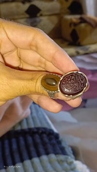 عقيق يماني • كرزي • فضة 925