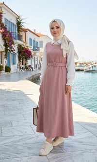 فستان جينز • مرصع ماس • مقاس ٣٨-٤٦