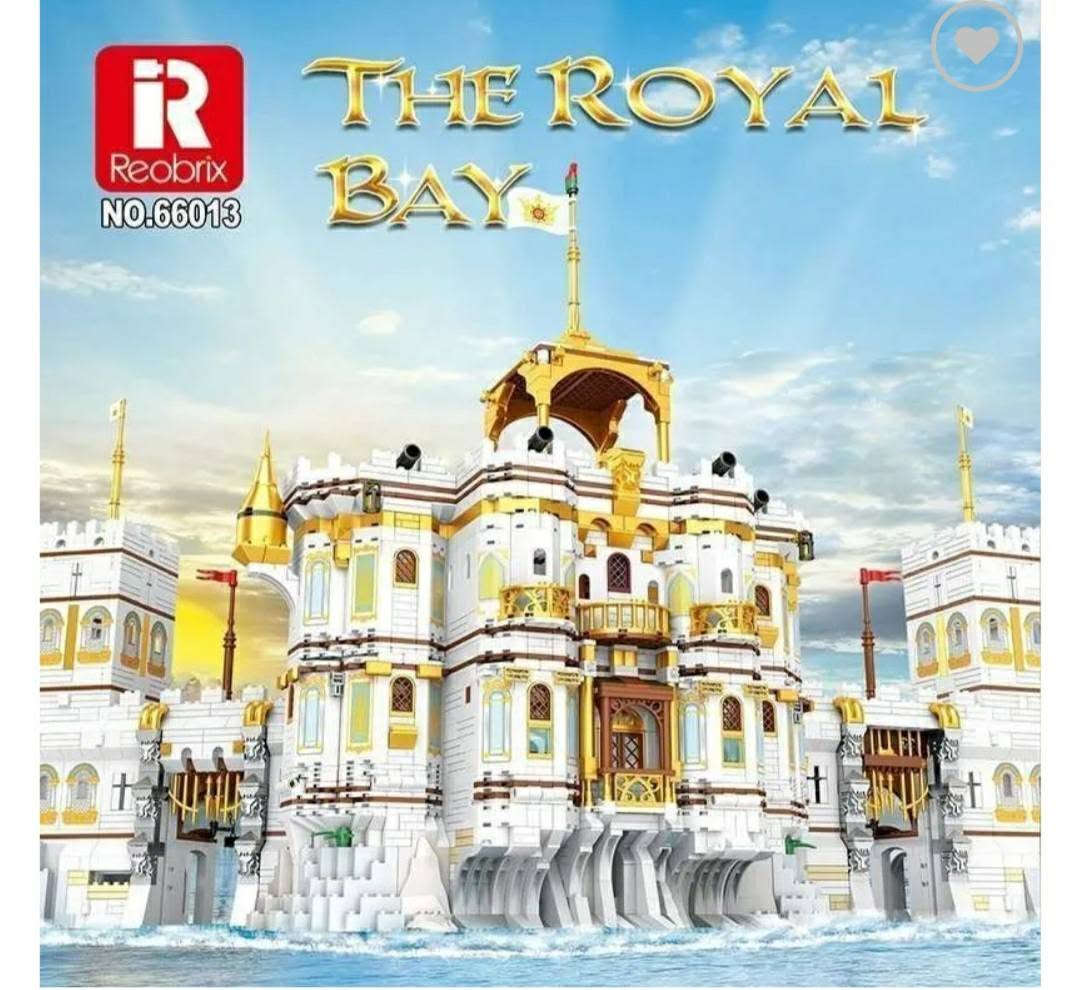 جبتلكم قطعة رووووعة وثكيلة كارتونة ضخمة وجنن تفاصيل * **اسم المنتج:** "THE ROYAL BAY" (الخليج الملكي).

 * **العلامة التجارية:** "Rocbric" (ظاهرة في أعلى الزاوية اليسرى من الصندوق).

 * **رقم الطراز:** NO. 66011.

 * **الفئة العمرية:** موصى بها للأعمار 14 سنة فما فوق (14+).

 * **عدد القطع:** 4186 قطعة (مكتوب على زاوية الصندوق).

 * **الوصف:**

   * تصميم القلعة يتميز بطابع ملكي فاخر، يغلب عليه اللون الأبيض مع تفاصيل ذهبية بارزة في الأبراج، الشرفات، والأسقف.

   * تقع القلعة على قاعدة توحي بأنها مبنية على صخور وسط مياه (ممثلة بقطع زرقاء شفافة في الأسفل).

   * تحتوي على تفاصيل دقيقة مثل المدافع، والأعلام، وشرفات ذات تصميم معماري كلاسيكي.


**إذا كنت صاحب هذا الإعلان وتريد حذفه لأي سبب، رجاءا أرسل رسالة إلى الدعم الفني**