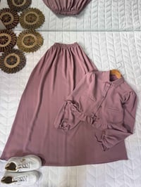 قميص وتنورة • سكوب كريب • مقاسات 38-48