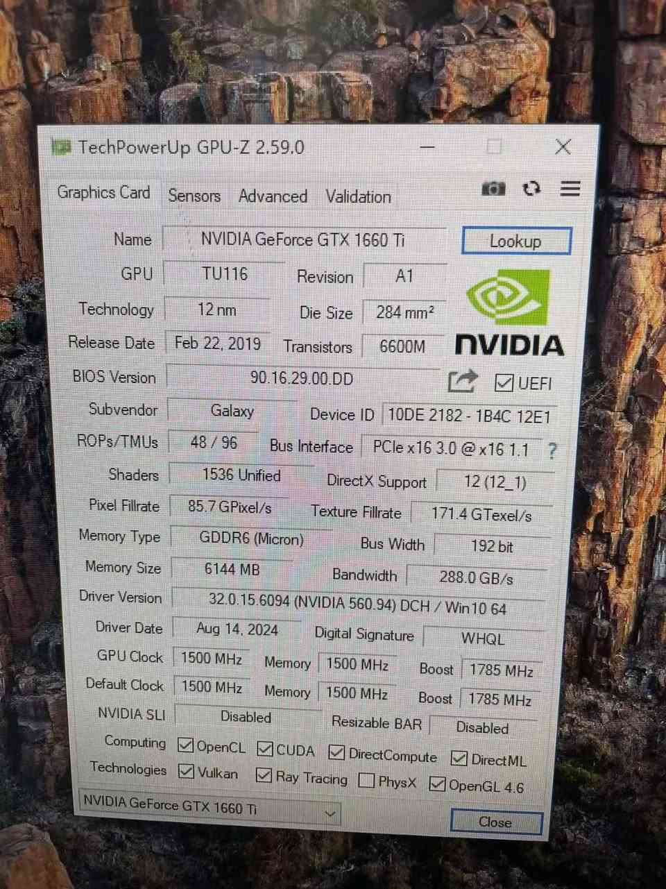 كرت شاشه Ge force Gtx 1660ti 6g 
و192 بت سعر 125 الف شغال ومفحوص وعلى ضمان


**إذا كنت صاحب هذا الإعلان وتريد حذفه لأي سبب، رجاءا أرسل رسالة إلى الدعم الفني**