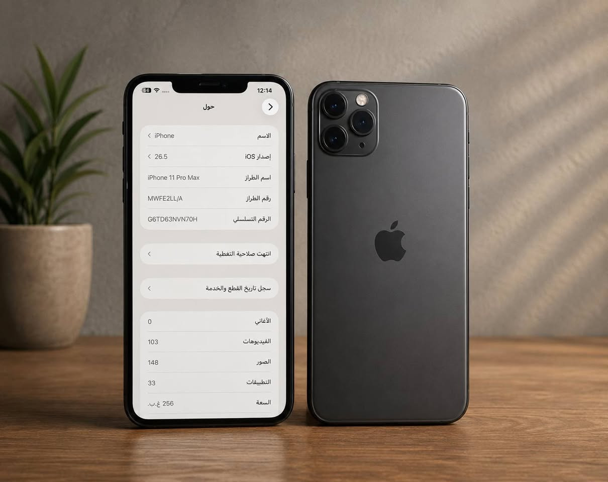 السلام عليكم 
ايفون 11 برو ماكس 

امريكي 

اللون/ الكحلي 

بطاريه/ 67

ذاكره/256

السعر/300 الف وبي مجال 

رقم الهاتف للتواصل/ ***********

جهاز نظيف وكلشي ممبدل بي وكارتونته موجوده والكفر وياه
