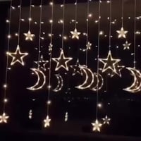 نشرة هلال ونجمة رمضاني • ٣م طول • ٨٠سم عرض