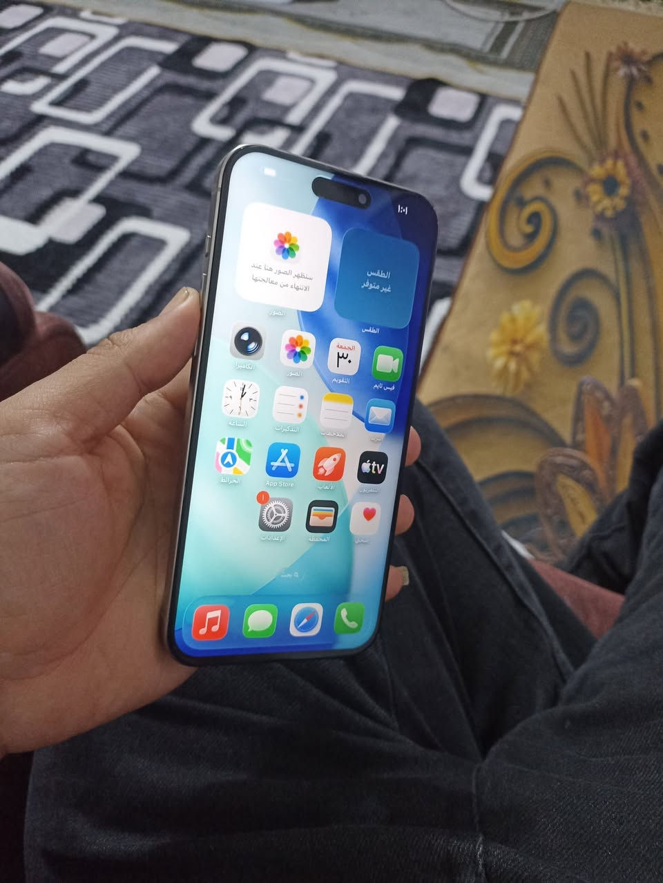 ايفون ١٥ برو ماكس ذاكره ٢٥٦ شرق اوسط الجهاز مبدل شاشه اصليه ٣ خيارات وبطاريه اصليه سعره ٥٧٥ الف
