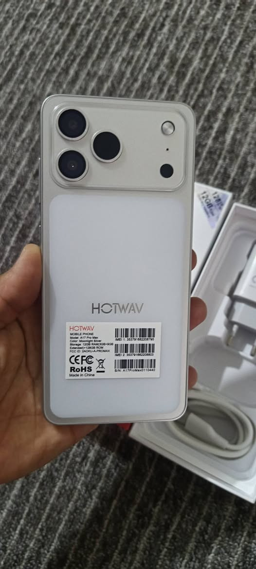 للبيع  مستخدم سبوعين فقط

هوت ويف A17 PRO MAX

شاشة بحجم 6.7 بتردد 120 هيرتز

ذاكرة 128 

عشوائية 12

بطارية 5160 ملي امبير

كامل المحلقات السعر 150 شراي اتصال ***********
