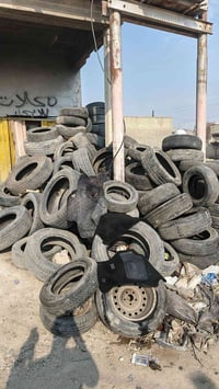 تايرات • ٣ قطع • مقابل معمل ثالج