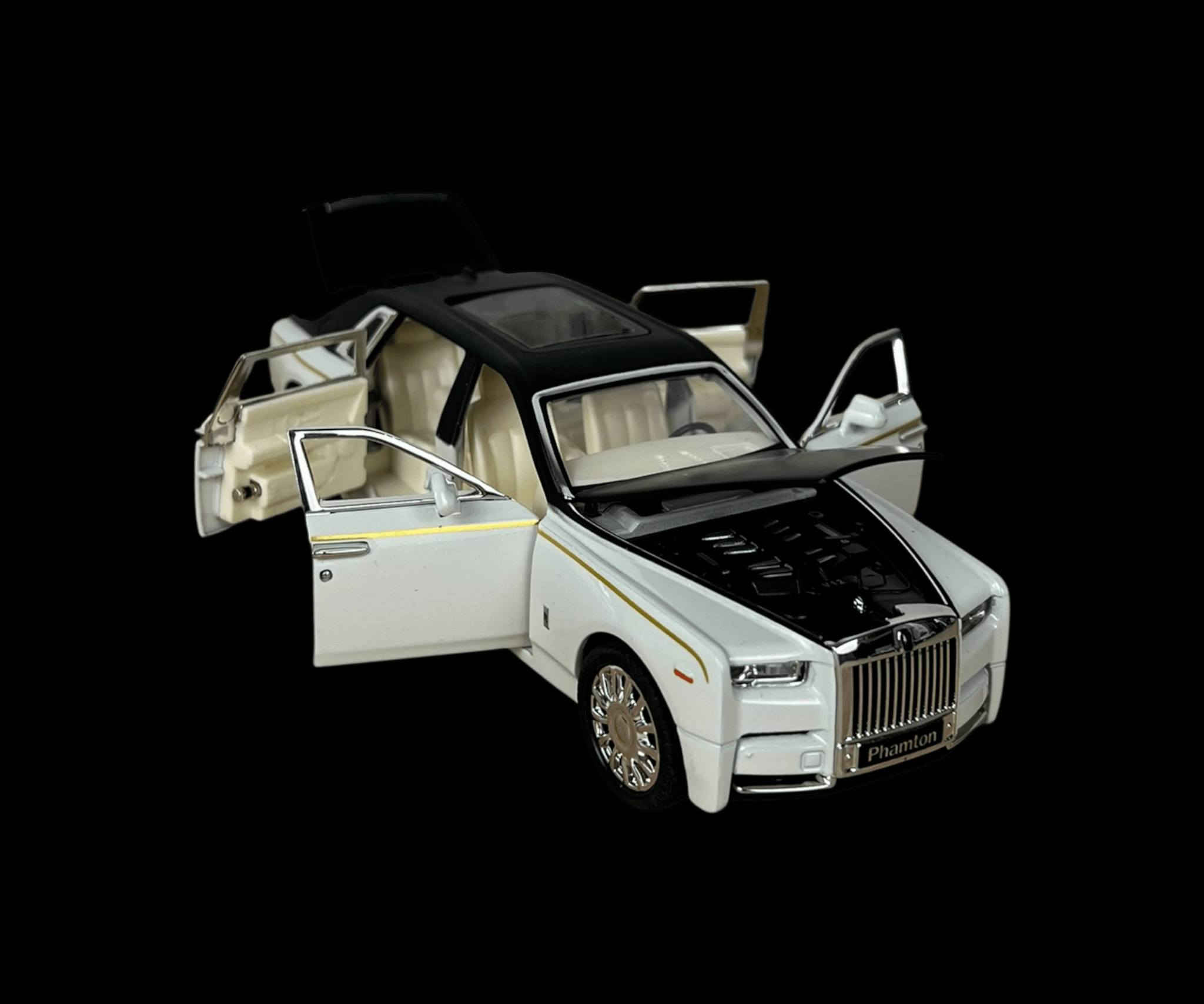 مجسم سيارة رولز رويس فانتوم حجم كبير  
 
السعر   19,000  الف 

المميزات:

تصميم مطابق لسيارة Rolls-Royce Phantom بتفاصيل دقيقة جدًا.

جميع الأبواب قابلة للفتح.

غطاء المحرك (الكبوت) قابل للفتح مع محرك تفصيلي V12.

سقف بانورامي شفاف.

عجلات بتفاصيل كروم لامعة.

شعار رولز رويس الأمامي مجسم ثلاثي الأبعاد.

هيكل معدني قوي (Diecast) مع أجزاء بلاستيكية داخلية دقيقة.

تعمل بالبطاريات (3 بطاريات صغيرة) للحركةالصوت حسب الموديل.

قياس المنتج:

الطول: 16 سم
العرض: 6 سم
الارتفاع: 5 سم

محتويات الصندوق:
مجسم سيارة رولز رويس فانتوم


**إذا كنت صاحب هذا الإعلان وتريد حذفه لأي سبب، رجاءا أرسل رسالة إلى الدعم الفني**