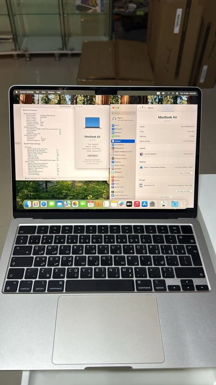 Air m2 13 inch
Ram 16 
Hard 256 
شرق اوسط عربي 
مشحون 6 مرات فقط جديد✅
كامل ملحقات نظافة 100‎%‎ 

للطلب ارسال رسالة https://t.me/Appllle_Product


**إذا كنت صاحب هذا الإعلان وتريد حذفه لأي سبب، رجاءا أرسل رسالة إلى الدعم الفني**